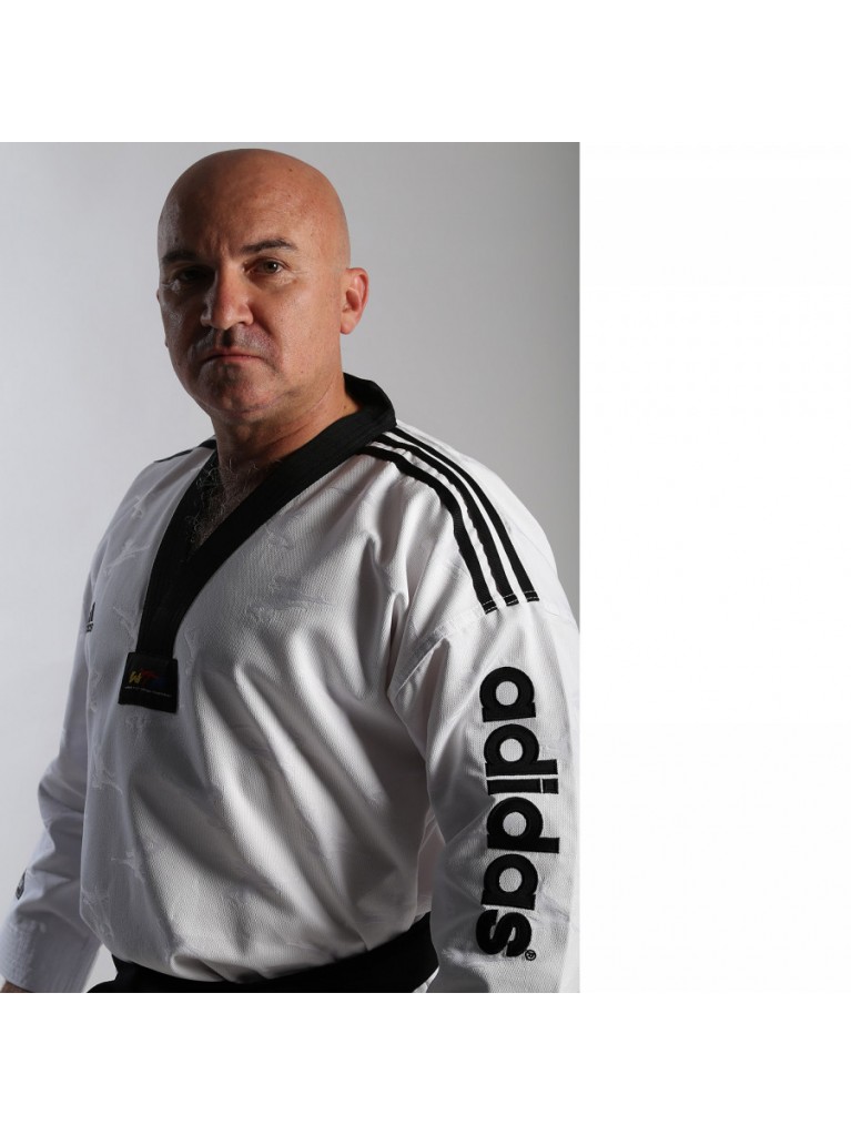 Taekwondo Στολή adidas - SUPER MASTER II Μαύρο Ρεβέρ - ADITSM01