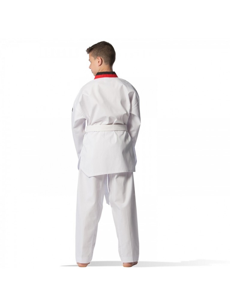 Taekwondo Στολή adidas ADI-START Μαύρο/Κόκκινο Ρεβέρ – adiTS01