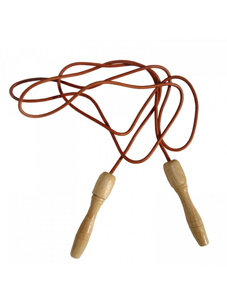 Jumping Rope Leather Wooden Handles 234cm