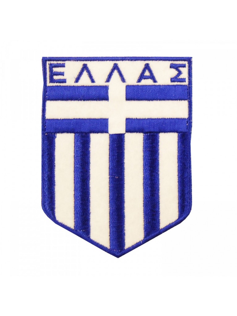 Κεντητό Σηματάκι - Ελληνική Σημαία Οβάλ
