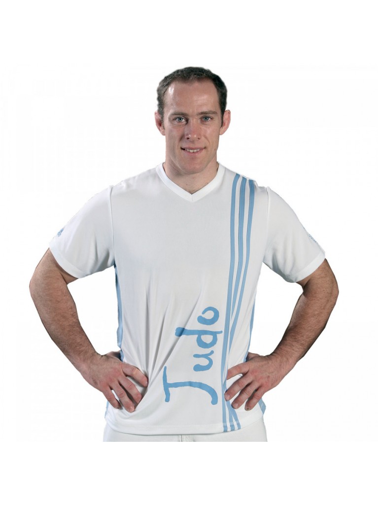 Μπλουζάκι Adidas - JUDO Λευκό / Γαλάζιο