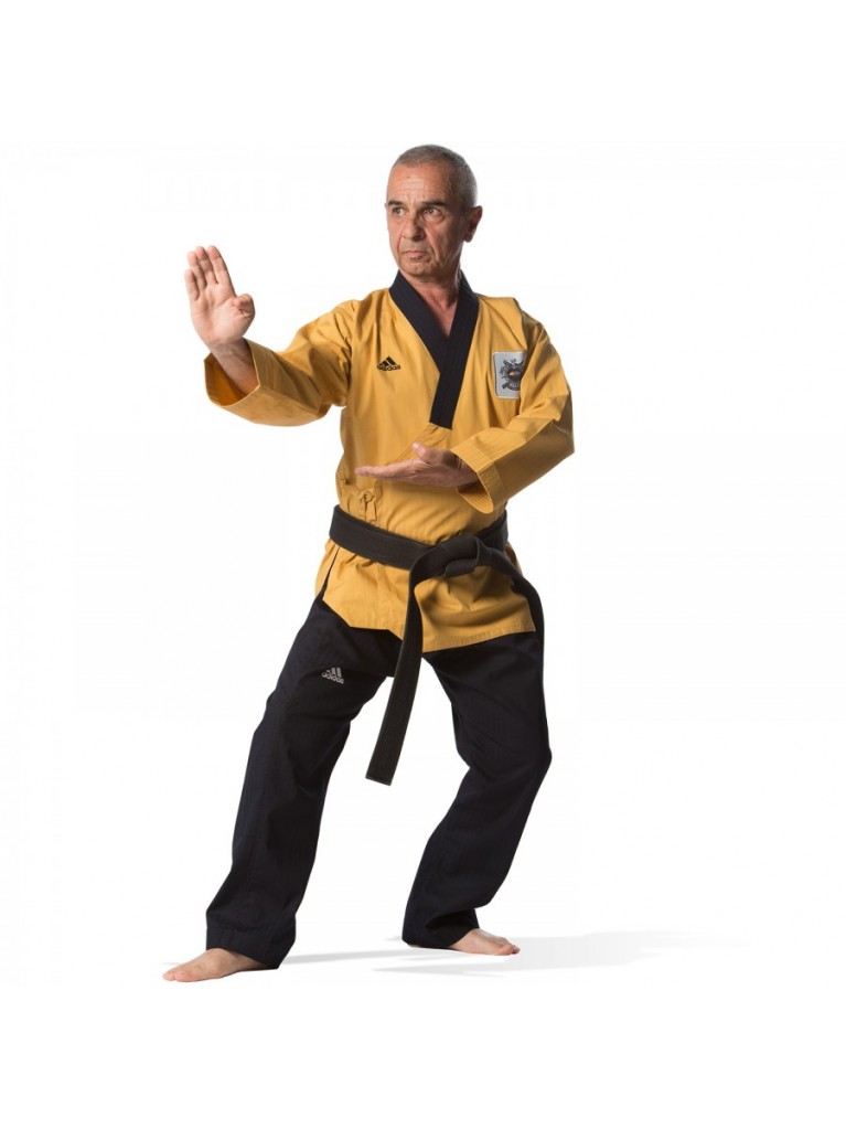 Taekwondo Στολή adidas POOMSAE Premium – Σκούρο Κίτρινο/Μαύρο - ADITPGM01