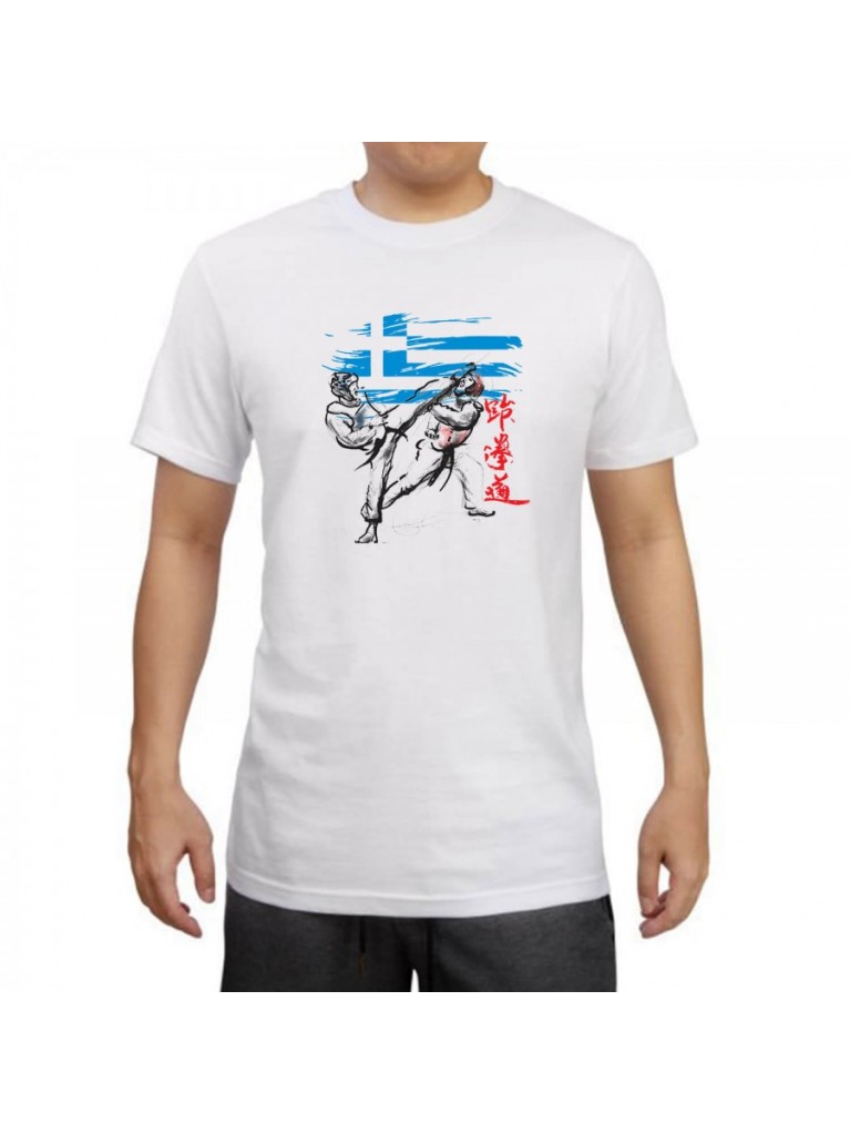 T-shirt Βαμβακερό TAEKWONDO Hellenic Abstract
