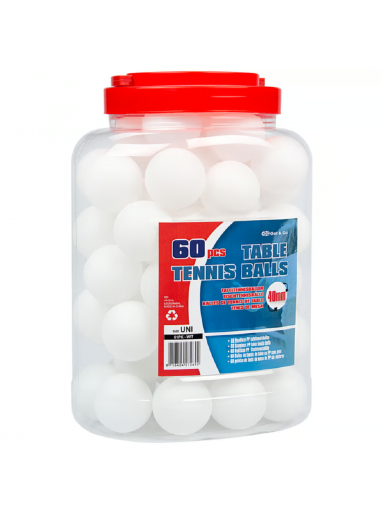 Μπαλάκια Ping Pong Λευκά (60 τεμάχια)