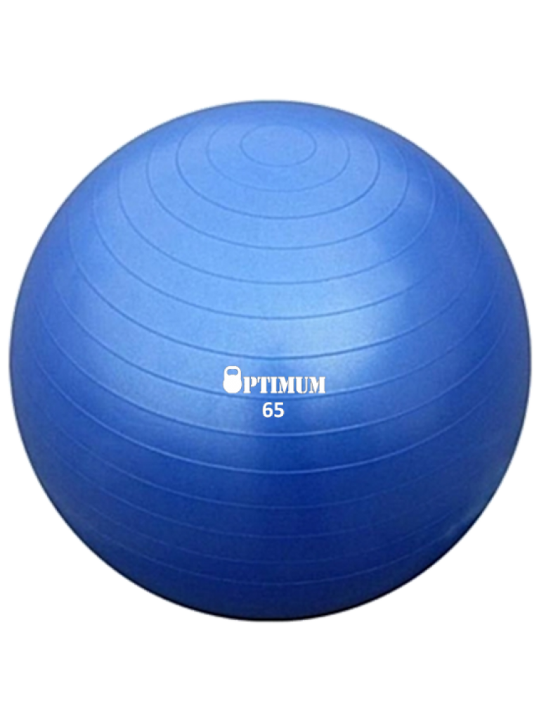 GYM BALL 65CM (ΜΠΛΕ) ANTI-BURST 1100GR OPTIMUM